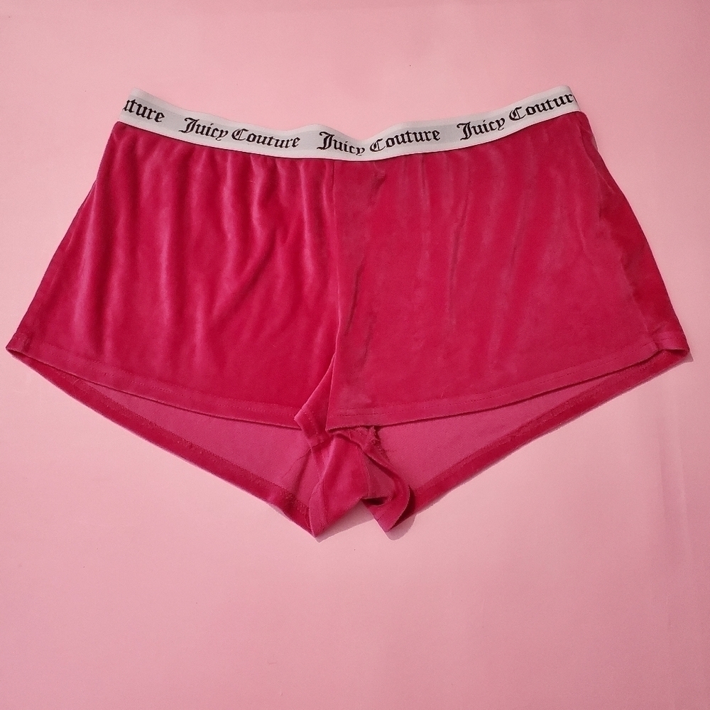 Juicy Couture Rhinestone Bling Velor Sleep Shorts - Picture 3 of 3